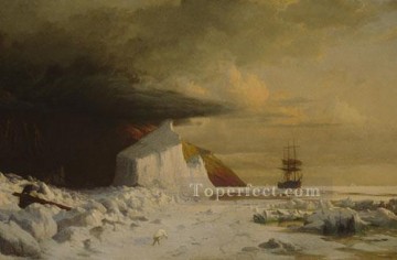 メルビル湾の群れを通って退屈する北極の夏 ウィリアム・ブラッドフォード Oil Paintings